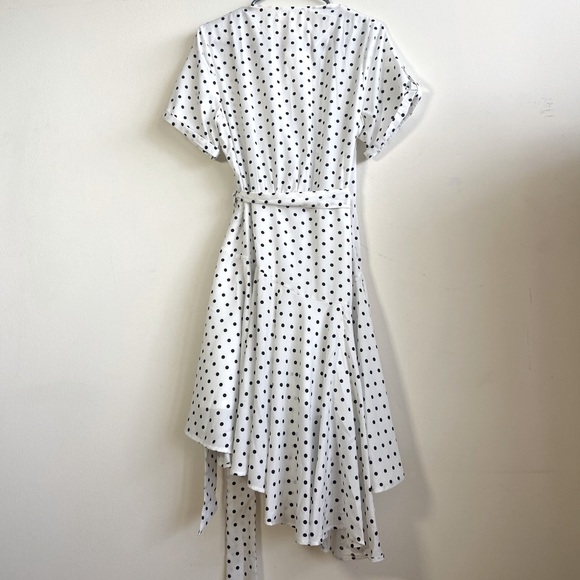 Hot & Delicious White Polka Dot Wrap Dress - Picture 2 of 9